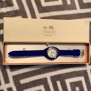 Coach watch. Blue. Rarely worn. Needs new battery